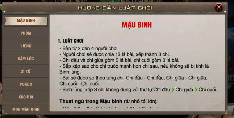 Mậu Binh Tại B52 Club Đỉnh Cao Chiến Thuật Của Những Tay Chơi Bài Chuyên Nghiệp