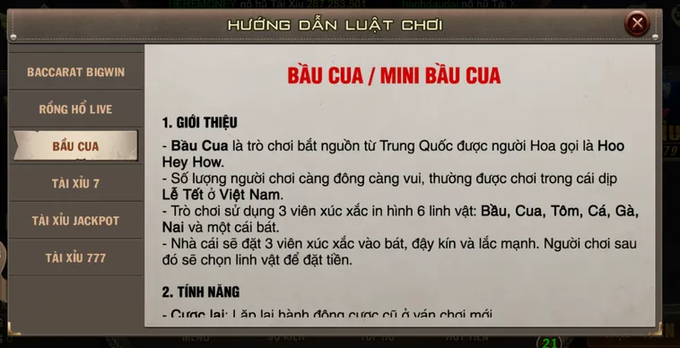 Minigame Mini Bầu Cua Tại B52 Club Sân Chơi Đẳng Cấp Nhận Thưởng Cực Lớn