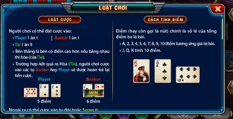 Super Baccarat 6 Tại B52 Club Đỉnh Cao Cá Cược Nhận Thưởng Tiền Tỷ Mỗi Ngày