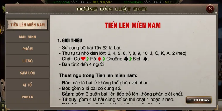 Chinh Phục Đỉnh Cao Tiến Lên Miền Nam Tại B52 Club Đẳng Cấp Thượng Lưu