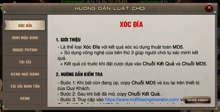 Trải Nghiệm Đỉnh Cao Với Tựa Game Casino Xóc Đĩa Tại B52 Club Uy Tín