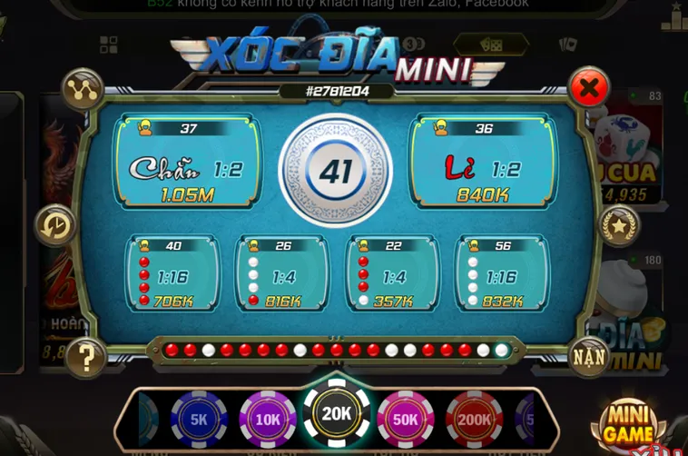Minigame Xóc Dĩa Mini Tại B52 Club Công Nghệ Kiểm Chứng Minh Bạch Cho Mọi Game Thủ